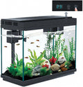 BARKBUDDY Fish Tank 2.5 Gallon Aquarium Kit, Self Cleaning Fish Tank, 7-Color Light 3-in-1 Quiet Pump Betta Fish Tank, Gold Fish Aquarium Starter Kit with Filter for Home, Office Corner
