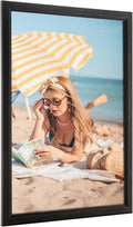 20x25 Wood Frame Black, Rustic Natural Wooden 25x20in Poster Picture Frame, Distressed 20 x 25inch Woodgrain Gallery Photo Frame with HD Plexiglass, Horizontal Vertical Wall Mounting Display 1pcs