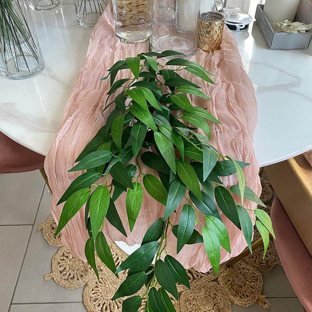 36Pcs Italian Ruscus Greenery Stems Artificial Silk Greenery Leaves for DIY Wedding Arch Bouquet Filler Table Centerpieces Home Indoor Decor