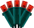 YULETIME 200 Red Wide Angle LED Christmas Lights, 66 Feet Green Wire UL Certified 5mm Holiday String Light Set (Red)