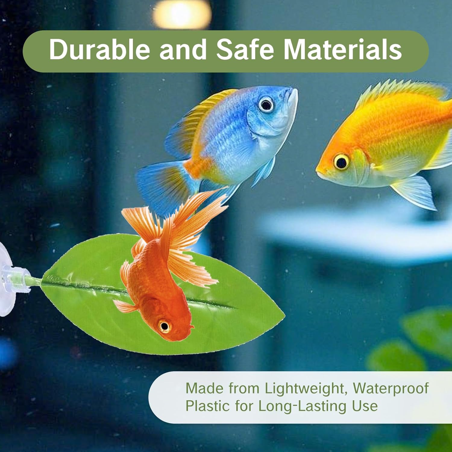 4 Pcs Betta Leaf Hammock for Betta Fish Pad Simulating The Natural Habitat for Tank Floating Resting Spot Safe Comfortable Artificial Leaves for Small Interactive Aquarium Bed Single Leaf