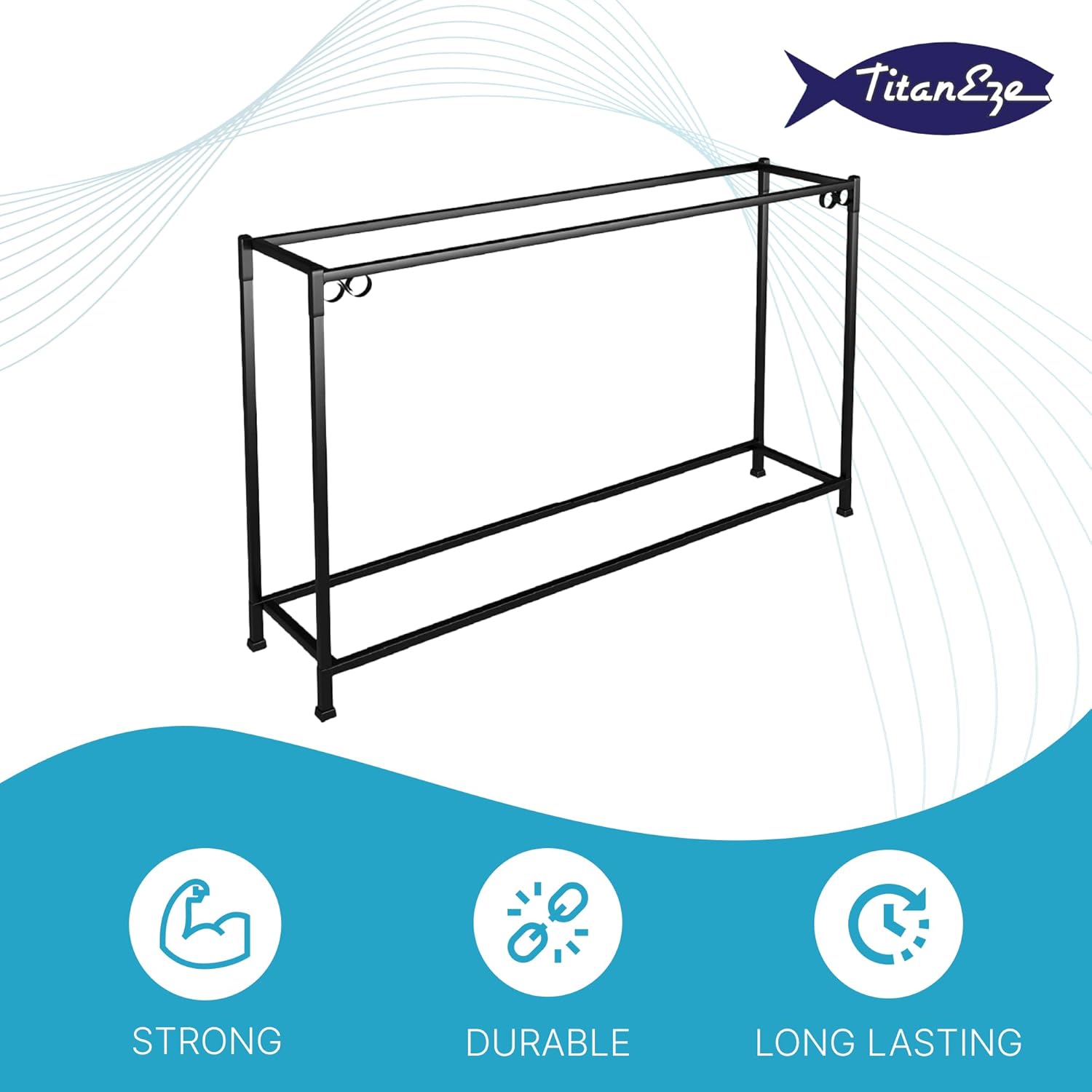 TITANEZE 55 Gallon Double Aquarium Stand (2 Stands in 1), Fish Tank Stand, Bird Cage Stand, 50.5" W x 32" H x 13" D