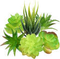 Fake Succulent Plants, 6pcs Mini Green Succulent Plants Faux, Artificial Succulents Plants for DIY Crafting Home Floral Wall Office Decoration (excluding pots)