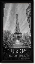 wallsthatspeak 18x36 Black Picture Frame for Puzzles Posters Photos or Artwork