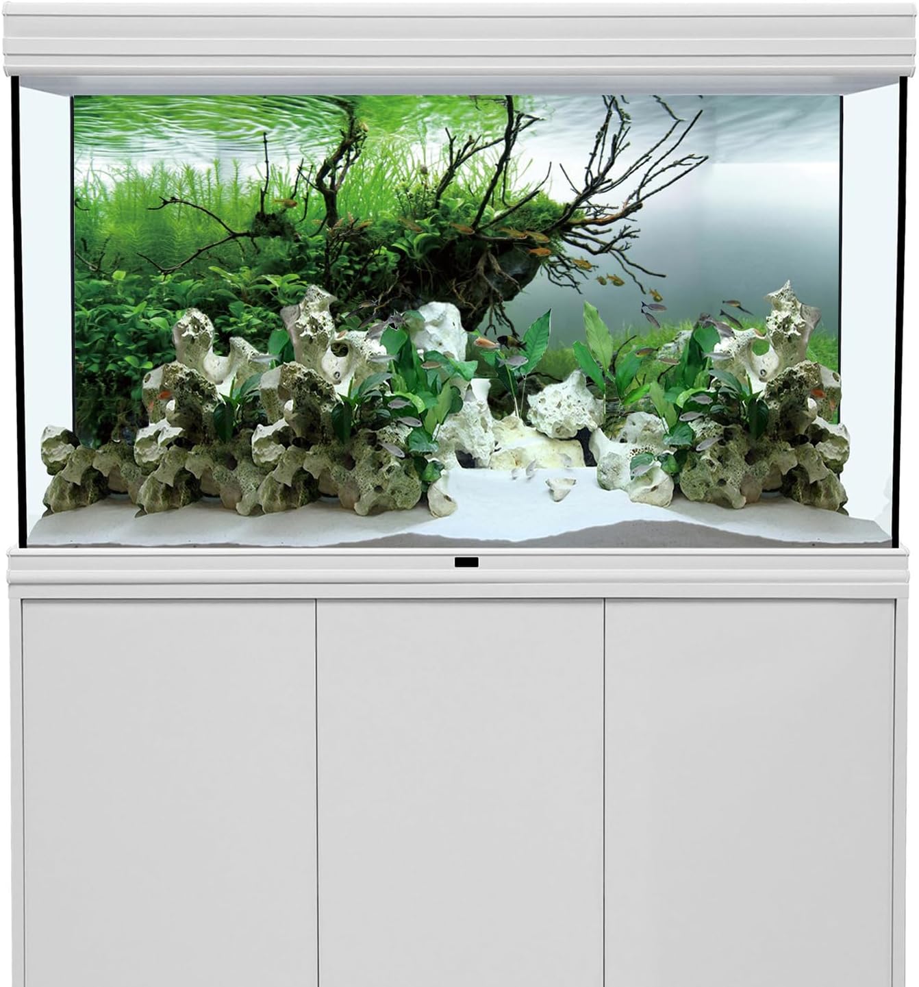 AWERT 48x24 inches Branches Fish Tank Background Seaweed Aquarium Background River Bed & Lake Aquarium Background Vinyl Background
