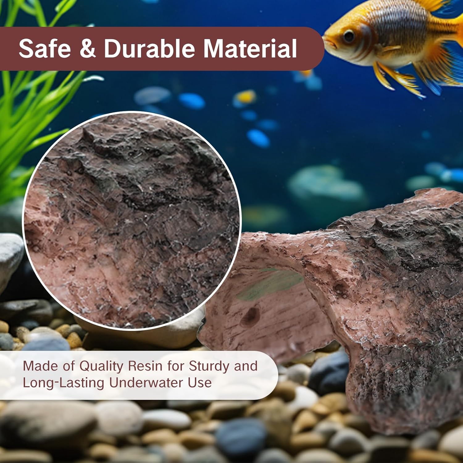 Betta Log Floating Aquarium Hideout Small Cave Decor for Fish Snail Reptile Hiding Spots Terrarium Logs, Beta Fish Hides Hollow Tree Trunk Decoration for Tanks Hide Spaces
