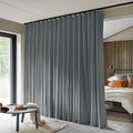 Room Divider Curtains Total Blackout Privacy Curtain Panel Room Thermal Insulated Noise Reduction Curtains for Bedroom Window Living Room Ceiling Track Curtain W 10 ft × H 9 ft Dark-Grey