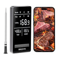 WiFi Sub-1G Wireless Meat Thermometer Unlimited Range, Check Temp Anywhere,7 NIST Certified Sensors with Ambient Temp Smart Digital Base,Monitor for BBQ, Grill,Oven, Smoker. (1, Silver, Small)