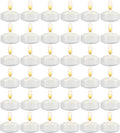 Aignis 36pcs Floating Discs Wax Candles, Burning Time 4+ Hours, 2 Inch Unscented Dripless, White Set for Wedding/Birthday/Celebration/Party/Holiday/Home Décor