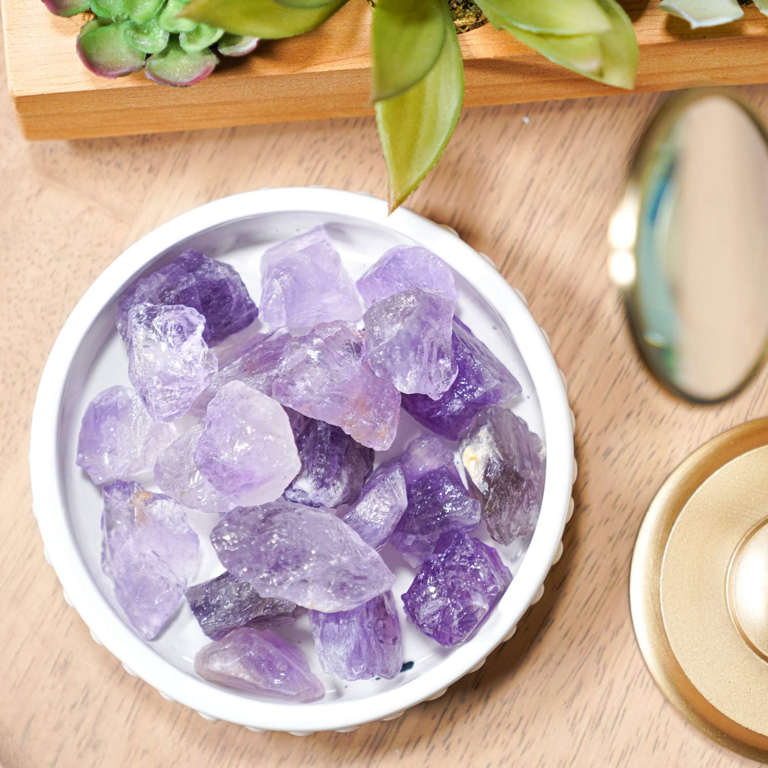 Crystal Allies 3 Pound Bulk Rough Amethyst Reiki Crystal Healing Stones Large 1" from Madagascar