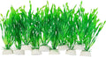 AQUANEAT Fish Tank Artificial Plants, Aquarium Plastic Seaweed Decoration, 4Inch Tall Fake Green Accessories, 10 Packs