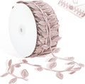 Naidiler Rose Gold Leaf Ribbon, Artificial Vines Leaves String Trim Ribbon Wild Jungle Botanical Greenery for Baby Shower Party Wedding Home Wreaths & DIY Craft (Rose Gold 120Ft)