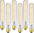 T10 Led Bulb,Dimmable LED Bulb 6W,E26 Tubular Light Bulb 60 Watt,Warm White 2700K,E26 Edison,AC120V,600lm Tube T9 T10 LED Light Bulb for Rustic Pendant,Chandeliers,Wall sconces 6-Pack