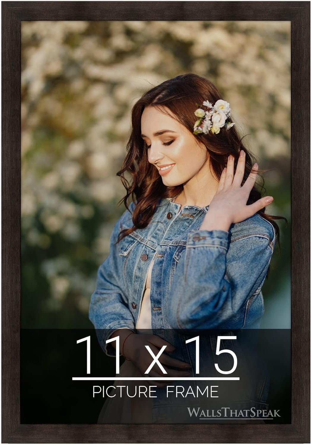 wallsthatspeak 11x15 Espresso Brown Picture Frame for Puzzles Posters Photos or Artwork