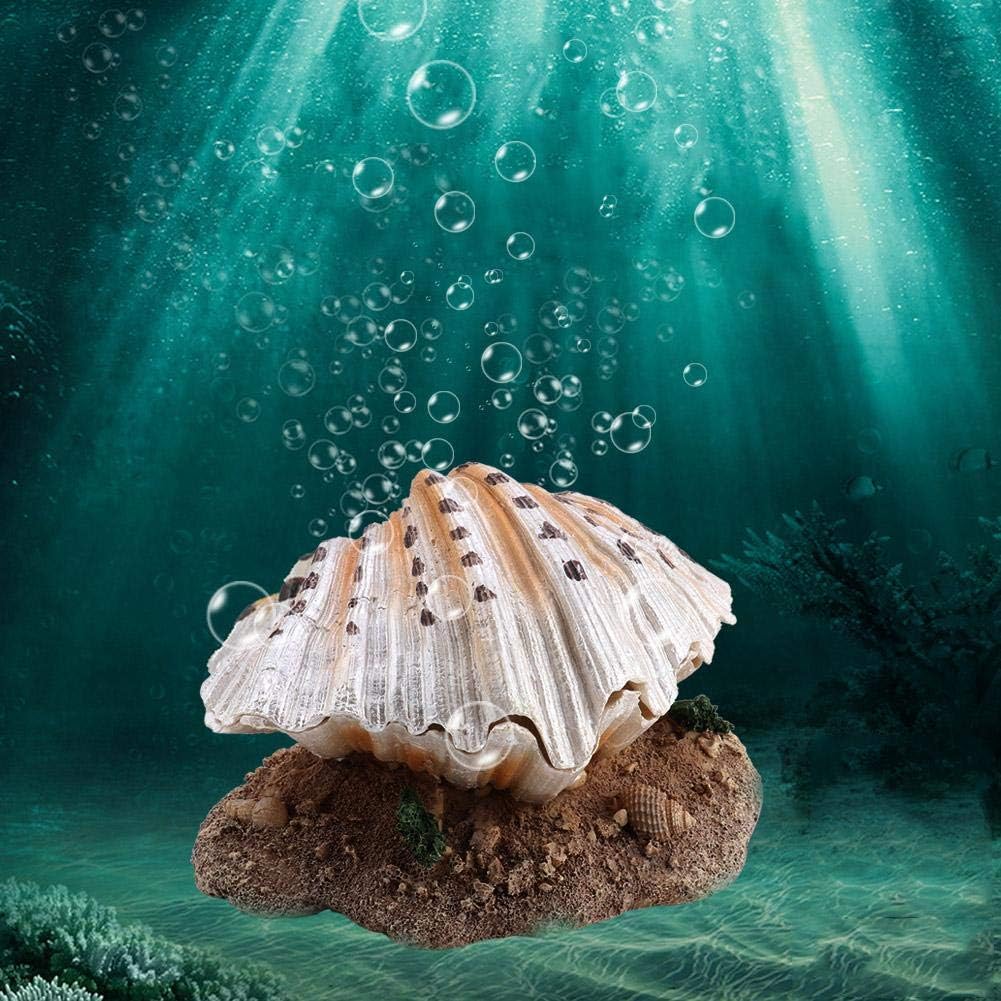 Aquarium Shell Bubble, Decoration Reefs Aerating Action Ornament Fish Tank Pearl Decor