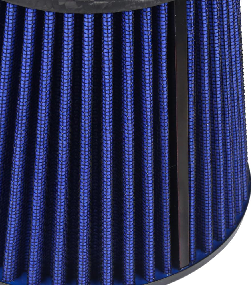 Kyostar Universal Carbon Fiber 3.5 Inch 89mm Air Intake Cone Filter Replacement Quality Dry Air Filter, Blue