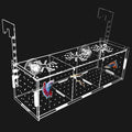 Hamiledyi Acrylic Breeding Isolation Box - Transparent Aquarium Hatchery for Guppy/Shrimp/Small Fish, Safe Nursery Tank with Air Tube & Suction Cups(11.8" × 3.9" × 3.9")