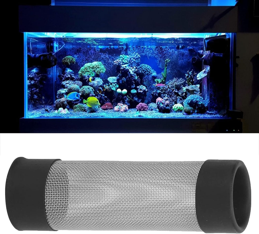 Pssopp Aquarium Filter Mesh Fish Intake Strainer Filter Cover Stainless Steel for Fish Filter Guard(Inner Diameter 12mm)