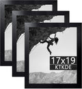 KTKDE 17x19 Poster Frame set of 3, Wall Gallery Picture Frames with Wooden frame for Horizontal or Vertical Wall Mounting