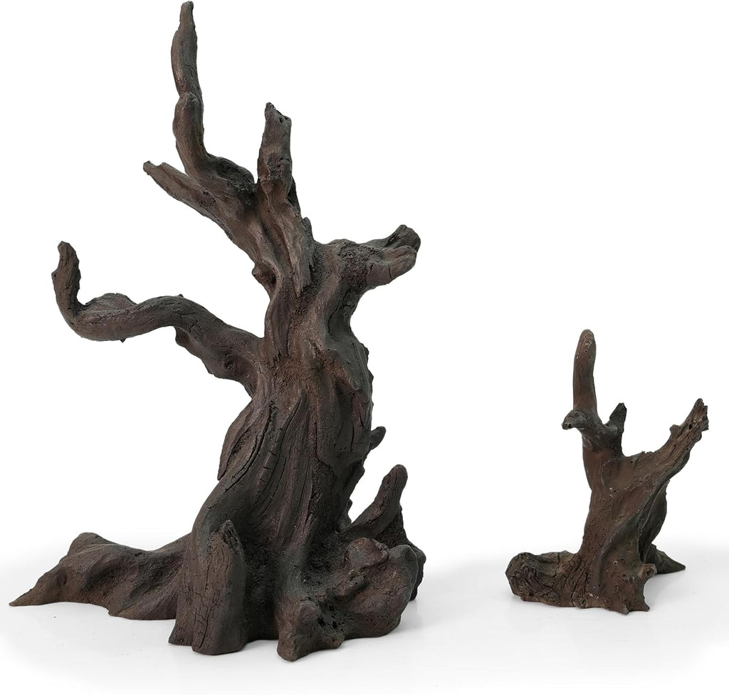 FZONE Resin Aquarium Driftwood, Aquarium Tree Decoration for Nano Aquascaping and Hardscape
