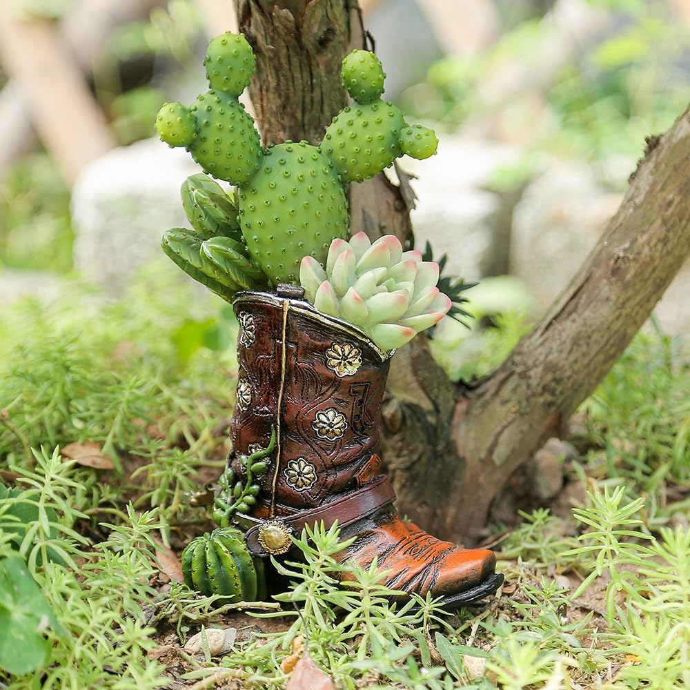 Cactus Resin Statue,Cactus Decor Accessory, Spring and Summer Home and Garden Decoration. Cute Cactus Statue Succulent Plants, Desk Figurines Cactus Gifts