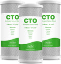 SimPure Whole House Water Filter Cartridges 5 Micron 10" x 4.5" CTO Activated Carbon Block, For DB10P, DB10C-2, GE GXWH40L, GXWH35F, BB10, FXHTC, FC15B, 3 Pack