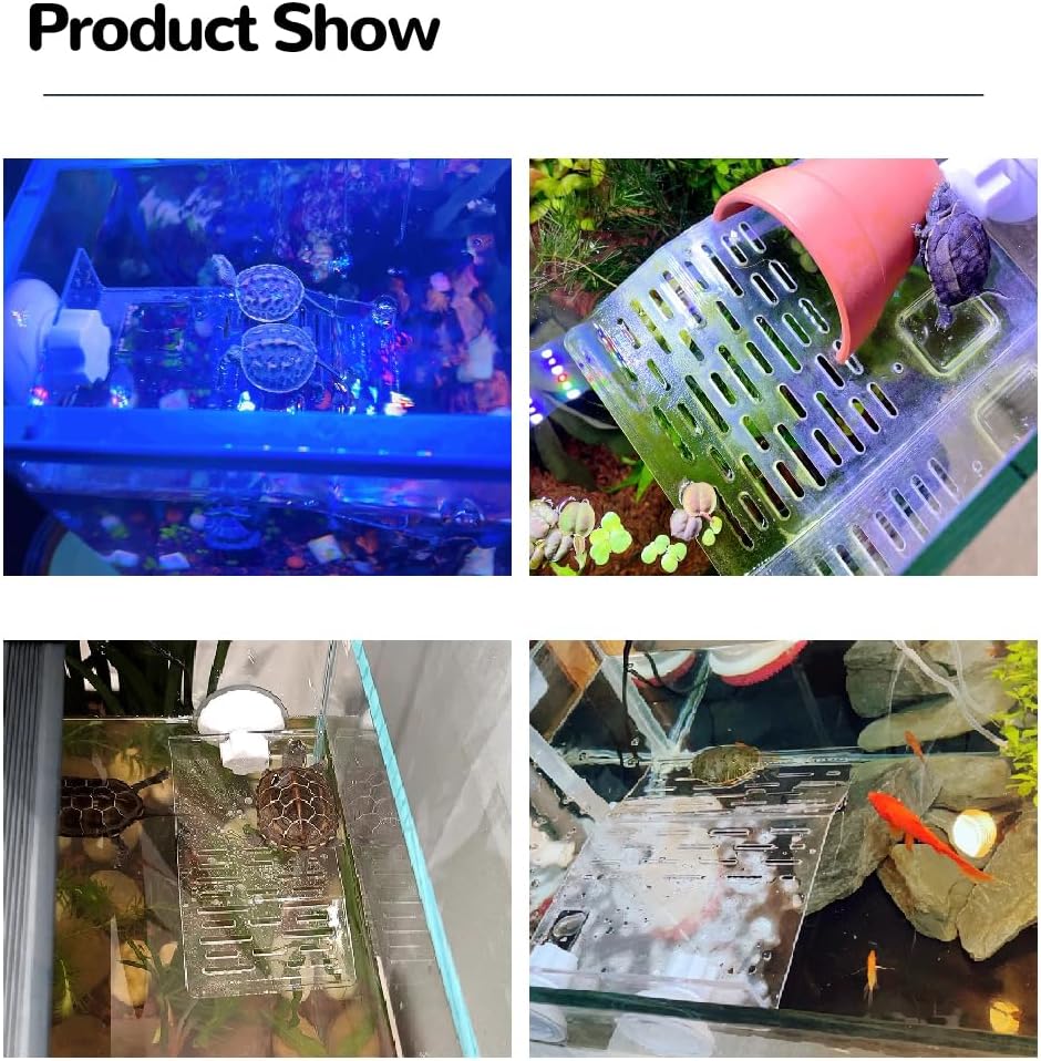 J-star Medium Reptile Basking Platform, Aquarium Turtles Turtle Basking Platform, Turtle Tank Accessories Floating Turtle Habitat Dock