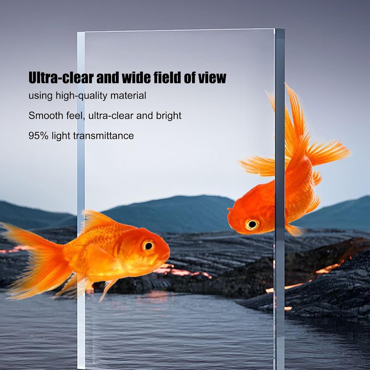 Small Led Aquarium Set, Fish Tank Kit with Tank, Desktop Aquarium with Lid, Plant Culture Dish Fish Scoop Fishes Food Water Plants, Enhancing Visual Appeal of Your Desktop Den