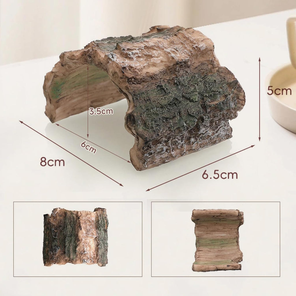 Betta Log Floating Aquarium Hideout Small Cave Decor for Fish Snail Reptile Hiding Spots Terrarium Logs, Beta Fish Hides Hollow Tree Trunk Decoration for Tanks Hide Spaces