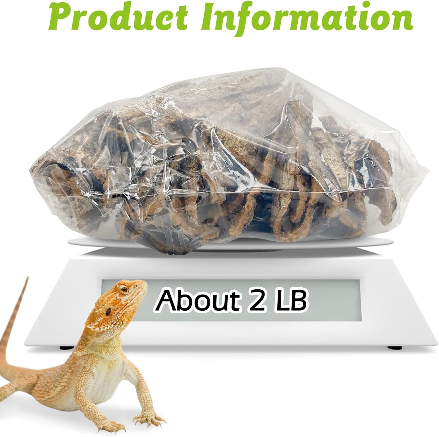 Reptile Cork Bark Bulk 2 Lb Cork Wood for Terrarium, Natural Flat Cork Bedding Terrarium Substrate for Bearded Dragon Snake Spiders Hermit Crabs Geckos Tortoise