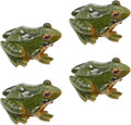 4 Pcs Garden Frog Figurine, Miniature Frog Figurines, Small Resin Realistic Frogs Statue for Fairy Garden Fish Tank Terrarium Decor