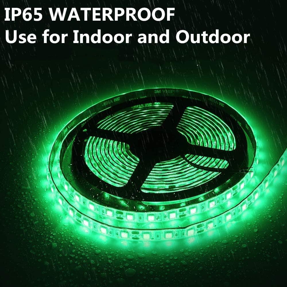 Pontoon Boat LED Strip Lights, 12V 32.8FT Green Waterproof Marine LED Light Boat Interior Light, Boats Deck Hull Gunnel Lighting, Night Fishing Lights for Bass, Jon (No Battery)