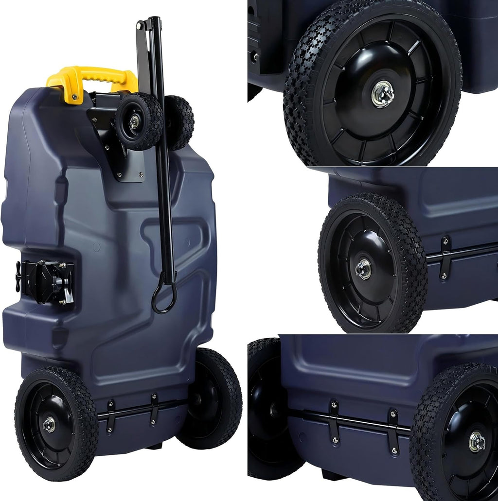 30 Gallon RV Portable Waste Tank 4 Wheel Tote Tank