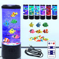 Bubble Fish Lamp Electric Fish Tank Table Lamp Fake Aquarium with Color LED Changing Light Gift for Kids Men Women Home Deco for Room Mood Light for Relax