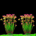 Maxmoral 2PCS 16 Inch Aquarium Artificial Plastic Plant Decorations Ceramic Base Fish Tank Scenery Crafts Pet Supplies