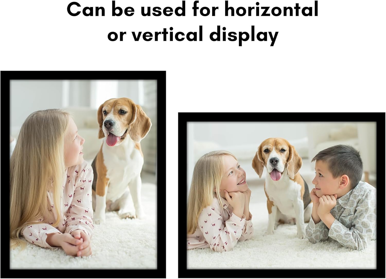 Americanflat 14x18 Picture Frame with Polished Plexiglass - Black Picture Frame - Wide Photo Frames Made of Engineered Wood for Vertical or Horizontal Wall Display - Epic Collection - Black