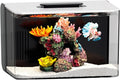 2.5 Gallon Fish Tank Small Aquarium Starter Kit with Hidden Filtration, 3 Color Light, Self Cleaning Nano Tank for Betta, Shrimp, Guppy, Angelfish