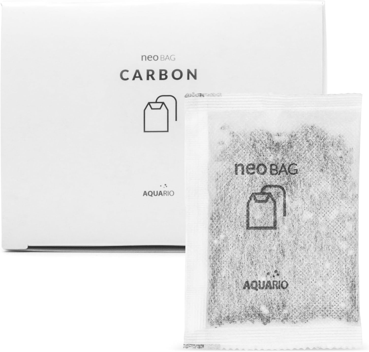 Neo Carbon - Aquarium Filter Media - Premium Activated Carbon, Improves Water Quality, Stabilizes pH Levels, Perfect for Aquatic Habitats - 8-Count Bags