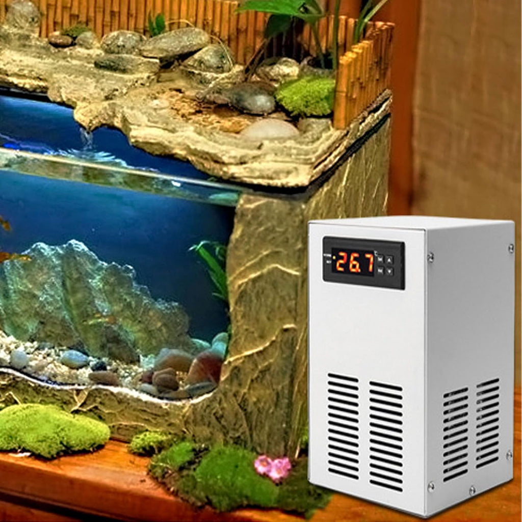 Tyenaza Aquarium Chiller, 20L Quiet Constant Temperature Adjustable Fish Tank Water Cooling Machine Aquarium Cooler