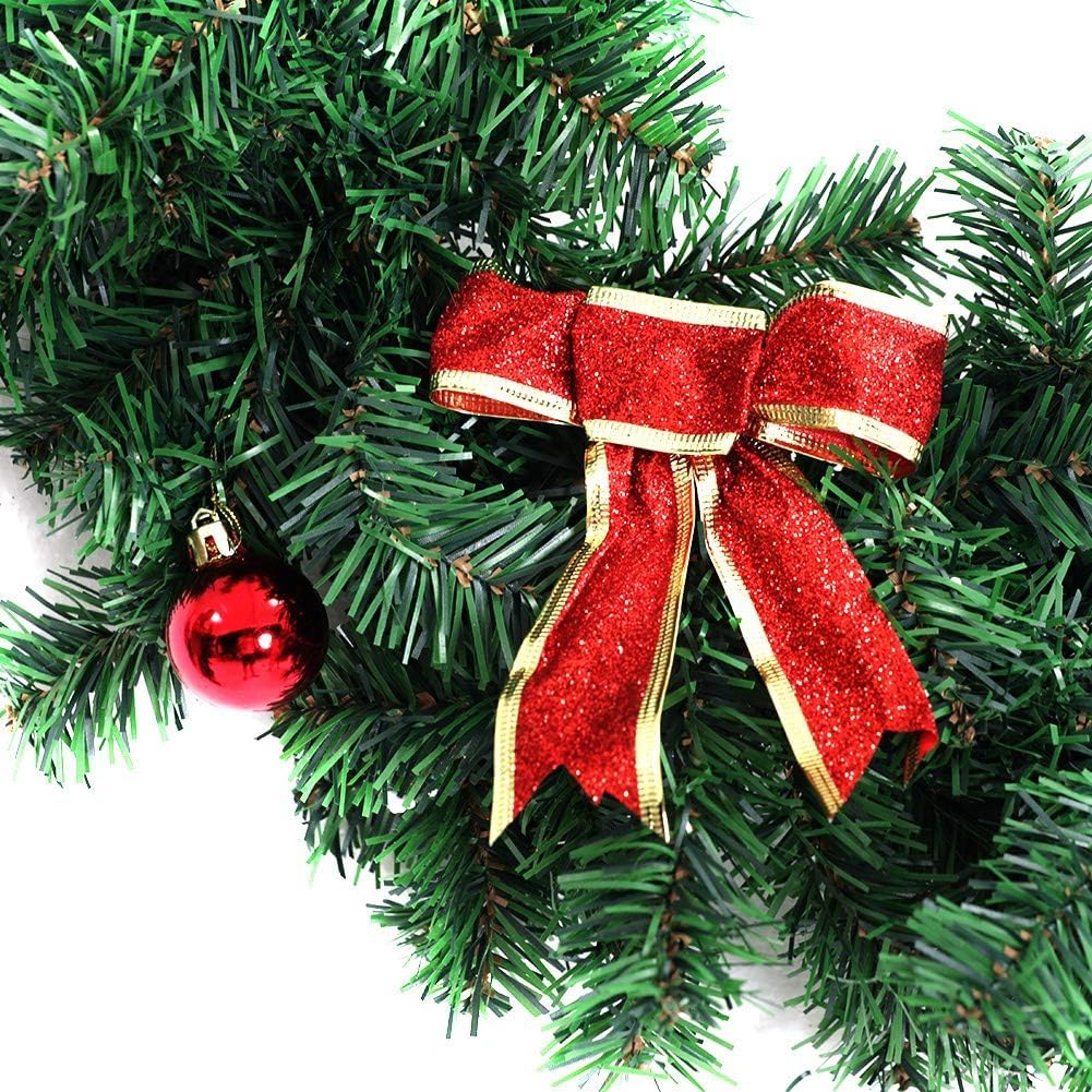 Outroad 9 ft Christmas Garland Soft Greenery Twist Wreath Artificial Ivy Non-Lit Green Garland, for Holiday Season Outdoor Indoor Party Decorations (5 Pack)