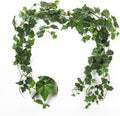 RECUTMS 2Pcs Fake Vines 74.8inch Artificial Ivy Garland Hanging Plants with Silk Leaves Greenery Decoration for Indoor Outdoor Wedding Home Kitchen Garden Office