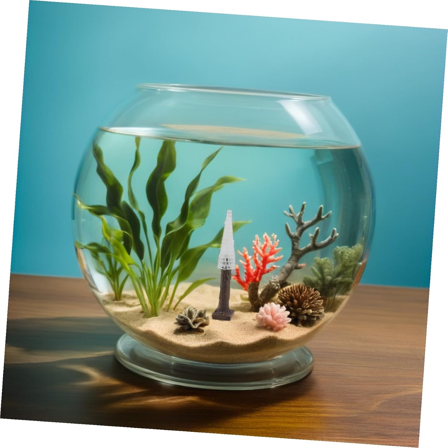 2pcs Artificial Christmas Moss Trees Aquarium Decoration Fish Tank Plant Ornaments Holiday-Themed Fish Habitat Enhancer Suitable for All Tank