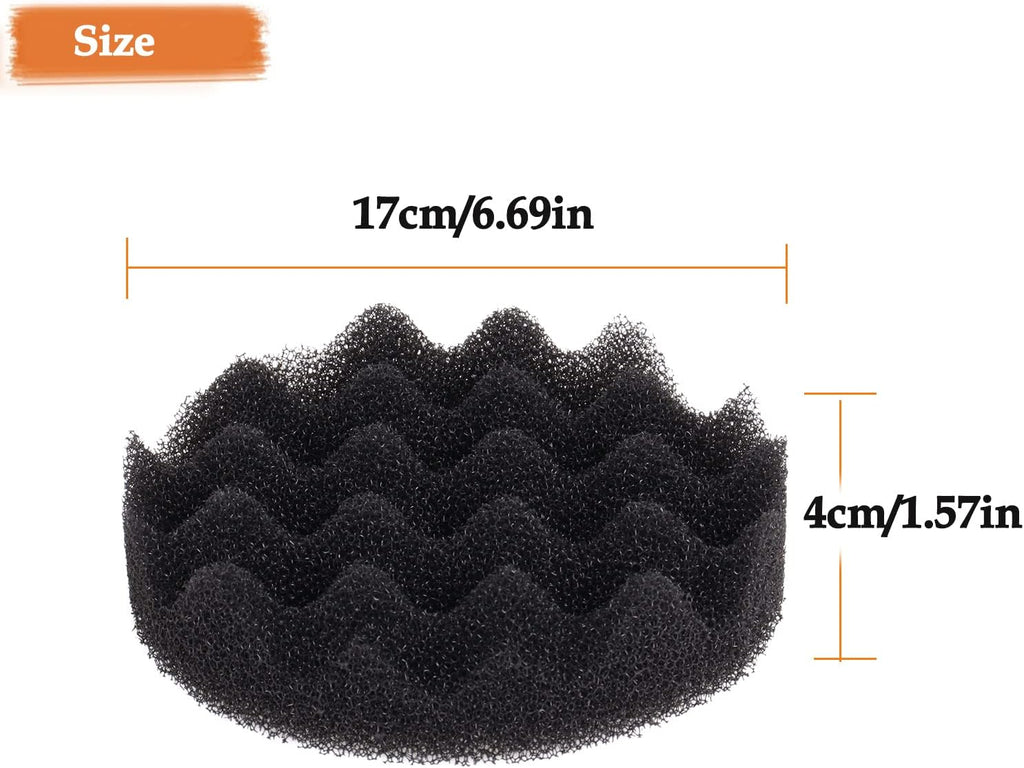 Swess 8Pack Foam Filter Pads, FX4 Filter Media Compatible with Fluval FX4/FX5/FX6 Canister Foam & FX6 Carbon Filter Pads Replacement, Aquarium Filter Accessories (6.69 x 6.69 x 1.57 Inch, Black)