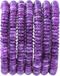 Natural Dark Amethyst Disk Stone Spacer Beads 6x2mm 38cm/str Flat Rondelle Loose Semi Gemstone Caps for Making Bracelets Necklace