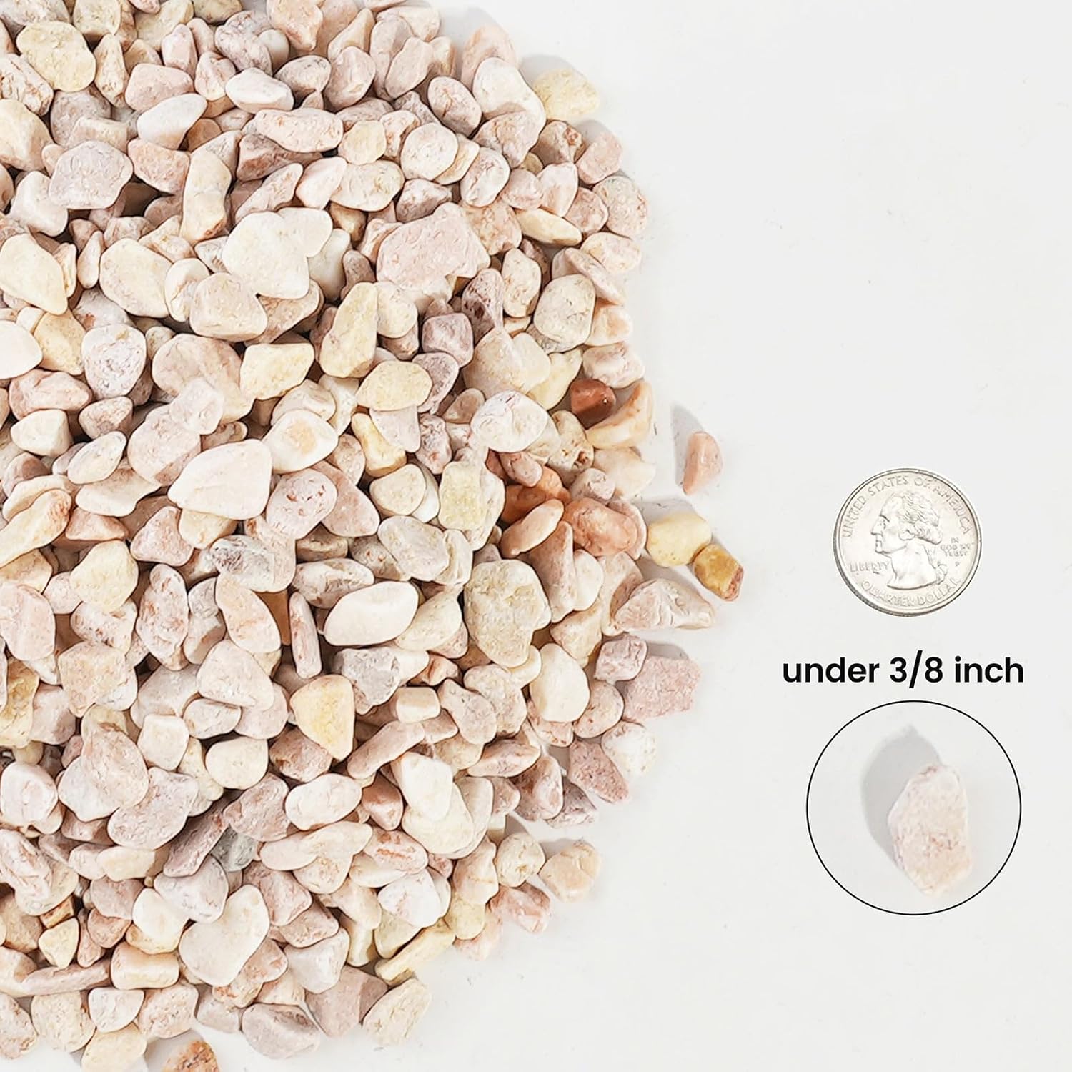 CONSDAN 12 LBS Natural Gravel for Fish Tank, StoneCreek Betta Fish Aquarium Gravel, Vase Filler, River Rocks, Fish Tank Decorations, Perfect for Aquarium Decor, Fish Tank, & Indoor Plant, Pale Yellow