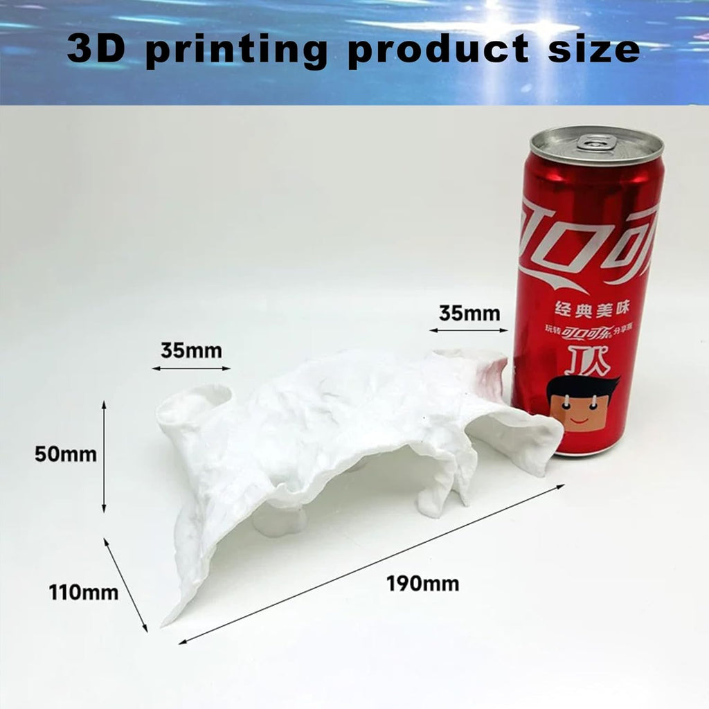 LIYAOLI 3D Printed Aquarium Cave Tunnel Hideout - Natural Under Gravel Decor for Pleco, Shrimp, Corydoras - Substrate-Friendly Sinking Base with Viewing Ports