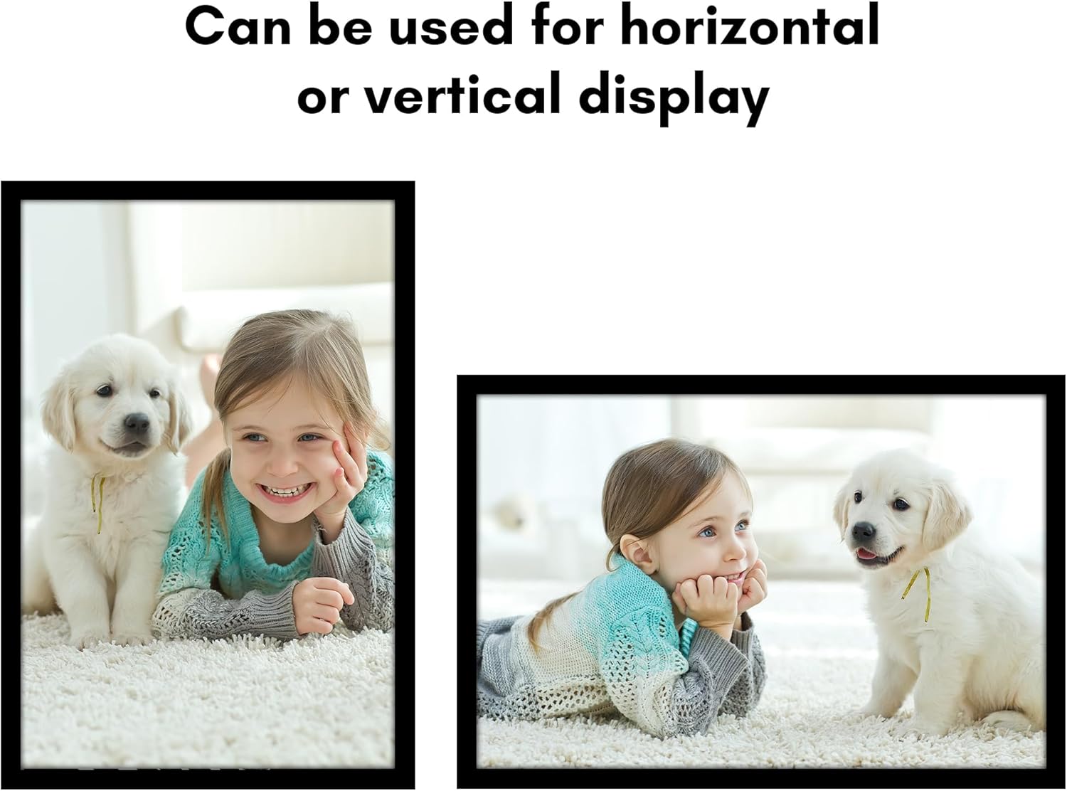Americanflat 23x35 Poster Frame with Polished Plexiglass - Black Picture Frame - Wide Photo Frames Made of Engineered Wood for Vertical or Horizontal Wall Display - Epic Collection - Black