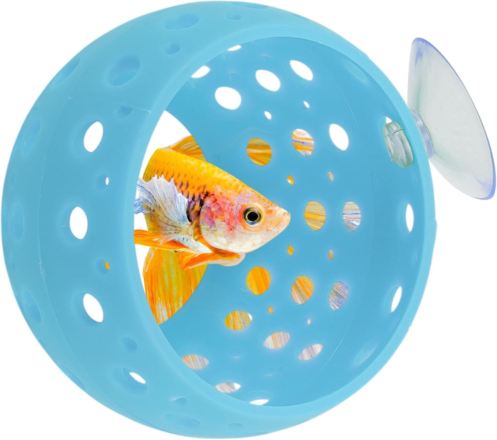 Betta Hideout Tunnel, Interactive Aquarium Decor, Aquarium Tunnel for Betta, Exciting Hiding Spot, Blue