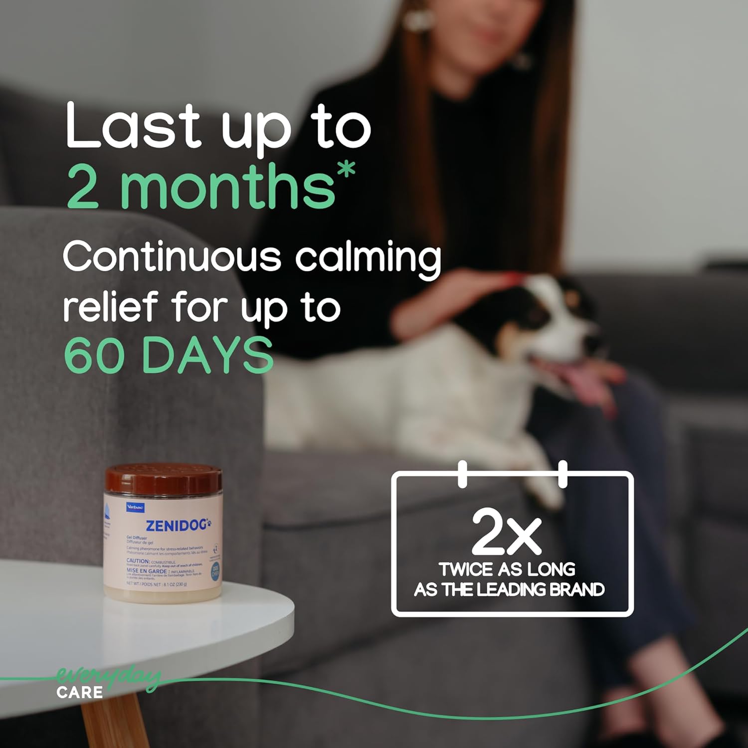 VIRBAC ZENIDOG Gel Diffuser - Dog Calming Pheromone Diffuser for Stress Relief No Electricity Required and Lasts up to 2 Months by Virbac