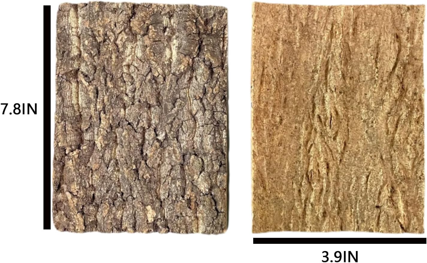 5 Pack Reptile Cork Bark Bulk Reptile 3.93x7.87inch Bark Bedding Natural Flat Cork Wood Pieces Terrarium Substrate Tank Supplies for Bearded Dragon Snake Spiders Hermit Crabs Geckos ，Tortoise，Reptiles
